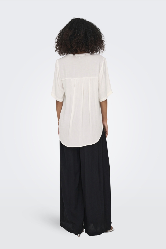 ONLJETTE LIFE 2/4 TOP WVN NOOS 15348612 Cloud Dancer